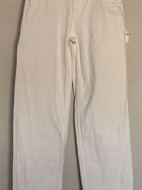 MOTHER Wide Leg Jeans in White